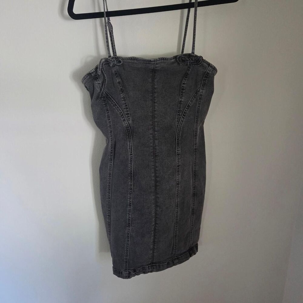 Blue-asphalt Women's Grey and Black Dress